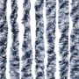 Cortina antimoscas chenilla azul y blanco 100x230 cm