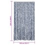 Cortina antimoscas chenilla azul y blanco 100x230 cm