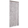 Cortina antimoscas chenilla marrón y beige 100x230 cm