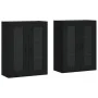 Armarios de pared 2 uds madera de ingeniería negro de vidaXL, Aparadores - Ref: Foro24-3197954, Precio: 195,52 €, Descuento: %