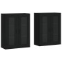 Wall cabinets 2 pcs black engineered wood by vidaXL, Sideboards - Ref: Foro24-3197954, Price: 198,74 €, Discount: %