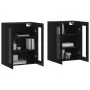 Wandschränke, 2 Stück, schwarzes Holzwerkstoff von vidaXL, Sideboards - Ref: Foro24-3197954, Preis: 195,52 €, Rabatt: %