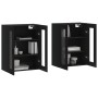 Wandschränke, 2 Stück, schwarzes Holzwerkstoff von vidaXL, Sideboards - Ref: Foro24-3197954, Preis: 198,74 €, Rabatt: %
