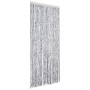 Cortina antimoscas chenilla blanco y gris 100x230 cm