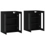 Wandschränke, 2 Stück, schwarzes Holzwerkstoff von vidaXL, Sideboards - Ref: Foro24-3197954, Preis: 198,74 €, Rabatt: %