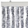 Cortina antimoscas chenilla blanco y gris 100x230 cm