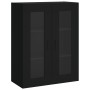 Wandschränke, 2 Stück, schwarzes Holzwerkstoff von vidaXL, Sideboards - Ref: Foro24-3197954, Preis: 198,74 €, Rabatt: %