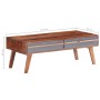 Gray solid Sheesham wood coffee table 110x50x40 cm by vidaXL, Coffee table - Ref: Foro24-286372, Price: 143,11 €, Discount: %