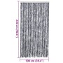 Cortina antimoscas chenilla plateado 100x230 cm