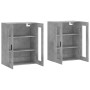 Wandschränke 2 Stück betongraues Holzwerkstoff von vidaXL, Sideboards - Ref: Foro24-3197957, Preis: 131,68 €, Rabatt: %