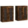 Armarios de pared 2 uds madera de ingeniería roble ahumado de vidaXL, Aparadores - Ref: Foro24-3197958, Precio: 155,70 €, Des...