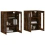 Armarios de pared 2 uds madera de ingeniería roble ahumado de vidaXL, Aparadores - Ref: Foro24-3197958, Precio: 155,70 €, Des...