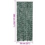 Cortina antimoscas chenilla verde y blanco 56x200 cm