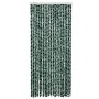 Cortina antimoscas chenilla verde y blanco 90x200 cm