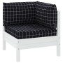 Palettenkissen 3 Stück Oxford-Stoff in schwarz kariert von vidaXL, Kissen für Stühle und Sofas - Ref: Foro24-361786, Preis: 3...