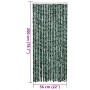 Cortina antimoscas chenilla verde y blanco 90x200 cm