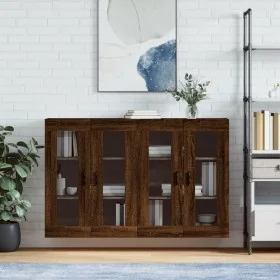 Wall cabinets 2 pcs oak brown engineered wood by vidaXL, Sideboards - Ref: Foro24-3197960, Price: 140,11 €, Discount: %