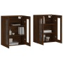 Wandschränke, 2 Stück, Eichenbraun, Holzwerkstoff von vidaXL, Sideboards - Ref: Foro24-3197960, Preis: 142,27 €, Rabatt: %