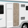 Cortina antimoscas chenilla beige y marrón 56x200 cm