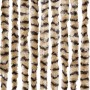 Cortina antimoscas chenilla beige y marrón 100x230 cm