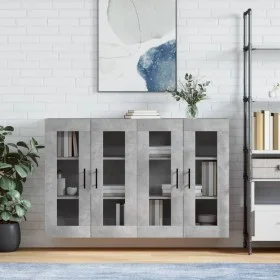 Wall cabinets 2 pcs concrete gray engineered wood by vidaXL, Sideboards - Ref: Foro24-3197965, Price: 134,75 €, Discount: %
