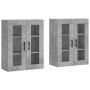 Wandschränke 2 Stück betongraues Holzwerkstoff von vidaXL, Sideboards - Ref: Foro24-3197965, Preis: 136,39 €, Rabatt: %