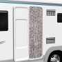 Cortina antimoscas chenilla marrón y blanco 56x200 cm