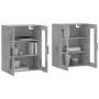 Wandschränke 2 Stück betongraues Holzwerkstoff von vidaXL, Sideboards - Ref: Foro24-3197965, Preis: 136,39 €, Rabatt: %