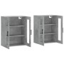 Wandschränke 2 Stück betongraues Holzwerkstoff von vidaXL, Sideboards - Ref: Foro24-3197965, Preis: 136,39 €, Rabatt: %