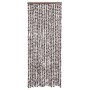 Cortina antimoscas chenilla marrón y blanco 56x200 cm