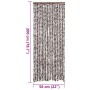 Cortina antimoscas chenilla marrón y blanco 56x200 cm