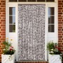 Cortina antimoscas chenilla marrón y blanco 90x200 cm