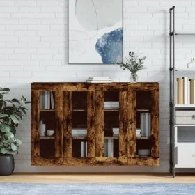 Wandschränke 2 Stk. Holzwerkstoff Eiche geräuchert von vidaXL, Sideboards - Ref: Foro24-3197966, Preis: 133,28 €, Rabatt: %