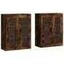 Armarios de pared 2 uds madera de ingeniería roble ahumado de vidaXL, Aparadores - Ref: Foro24-3197966, Precio: 133,27 €, Des...
