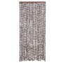 Cortina antimoscas chenilla marrón y blanco 90x200 cm