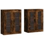 Wandschränke 2 Stk. Holzwerkstoff Eiche geräuchert von vidaXL, Sideboards - Ref: Foro24-3197966, Preis: 135,60 €, Rabatt: %