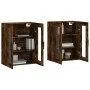 Armarios de pared 2 uds madera de ingeniería roble ahumado de vidaXL, Aparadores - Ref: Foro24-3197966, Precio: 133,27 €, Des...
