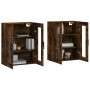 Wandschränke 2 Stk. Holzwerkstoff Eiche geräuchert von vidaXL, Sideboards - Ref: Foro24-3197966, Preis: 135,60 €, Rabatt: %