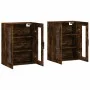 Armarios de pared 2 uds madera de ingeniería roble ahumado de vidaXL, Aparadores - Ref: Foro24-3197966, Precio: 133,27 €, Des...