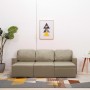 Sofá cama modular de 3 plazas cuero sintético color capuchino