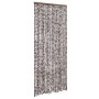 Cortina antimoscas chenilla marrón y blanco 100x230 cm