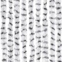 Cortina antimoscas chenilla gris claro y gris oscuro 56x200 cm