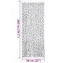 Cortina antimoscas chenilla gris claro y gris oscuro 56x200 cm