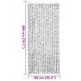 Cortina antimoscas chenilla gris claro y gris oscuro 90x200 cm