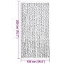 Cortina antimoscas chenilla gris claro y gris oscuro 100x200 cm