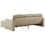 Sofá cama modular de 3 plazas cuero sintético color capuchino