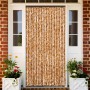 Cortina antimoscas chenilla ocre y blanco 100x230 cm