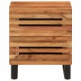 Mesita de noche de madera maciza de acacia 40x34x46 cm