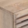 Mesita de noche madera maciza mango blanqueado 40x34x46 cm