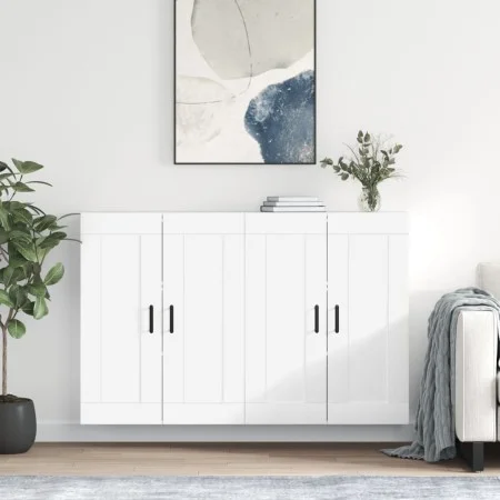 Armarios de pared 2 uds madera de ingeniería blanco by vidaXL, Sideboards - Ref: Foro24-3198025, Price: 135,25 €, Discount: %